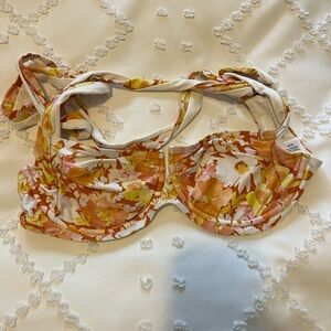 Lspace floral bikini top